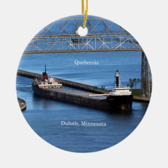 Quebecois Duluth-ornament Julgransprydnad Keramik (Framsidan)