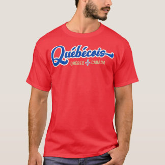 Quebecois Proud Fransk Canadian du Quebec Mörk Blu T Shirt