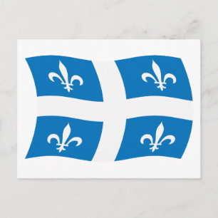 Quebecs flagg vykort