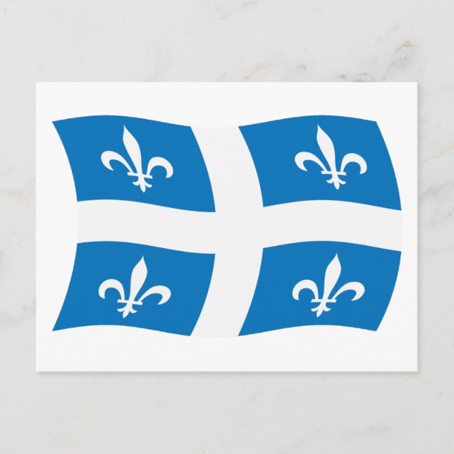 Quebecs flagg vykort (Framsida)