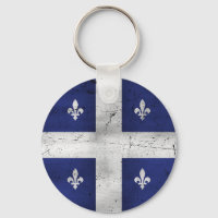 Québecs flagga i grunge stil eroderad