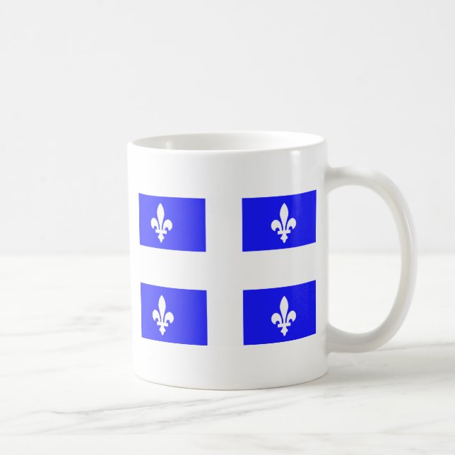 Quebecs flagga kaffemugg (Höger)