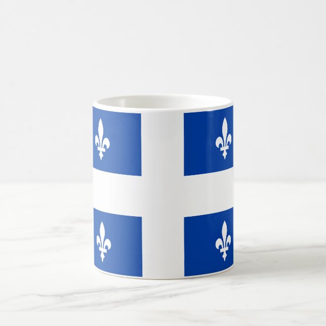 Quebecs flagga kaffemugg (Center)