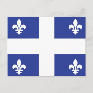 Quebecs flagga vykort
