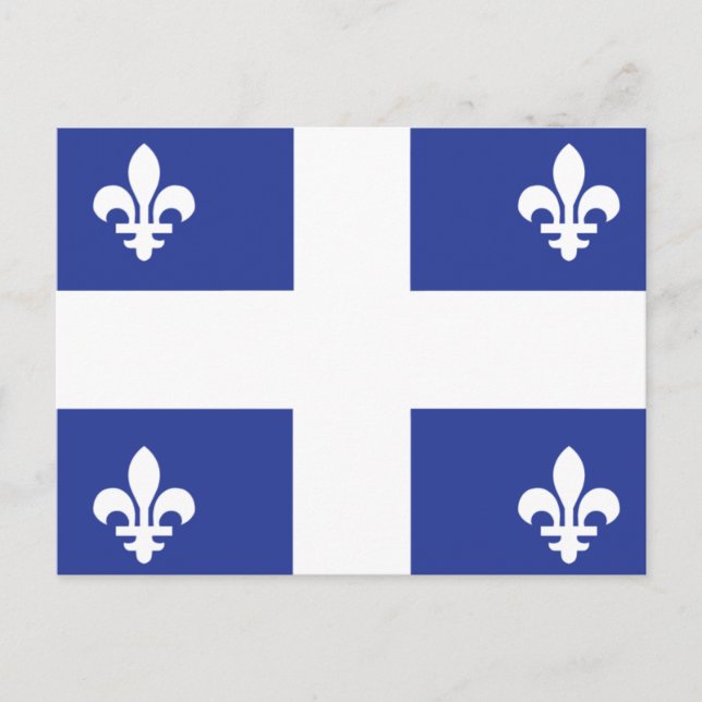 Quebecs flagga vykort (Framsida)