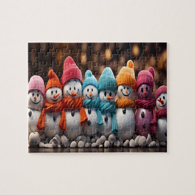 Quebra-Cabeça Bonecos de Neve Pussel (Horisontell)