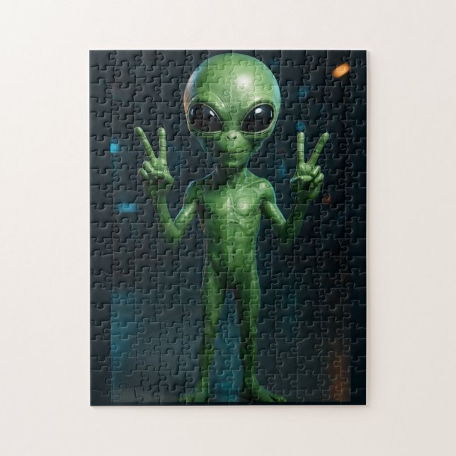 Quebra-Cabeça Extraterrestre futurista Pussel (Vertikal)