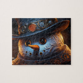 Quebra-Cabeça (Puzzle) Boneco de Neve Estiloso Pussel