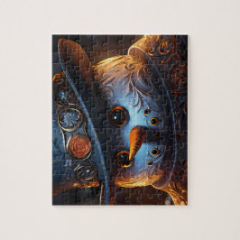 Quebra-Cabeça (Puzzle) Boneco de Neve Estiloso Pussel