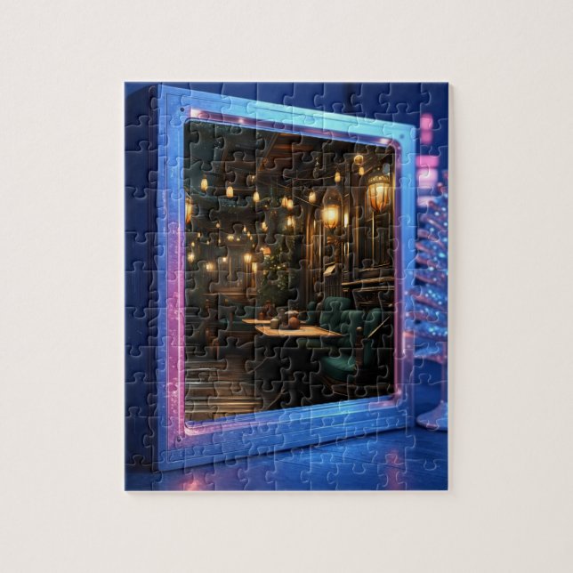 Quebra-Cabeça (Puzzle) Café de Natal Pussel (Vertikal)