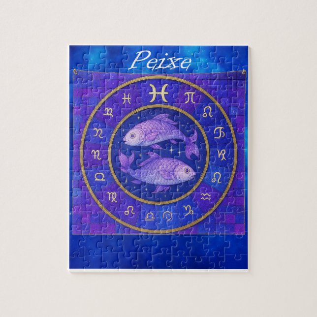 Quebra-Cabeça (Puzzle) Signo de Peixes Pussel (Vertikal)