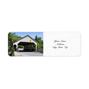 Quechee Gorge Covered Bridge - adressetikett Returadress Etikett