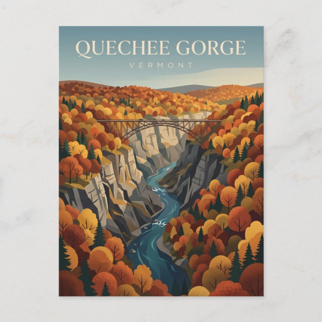 Quechee Gorge Vermont Vykort (Framsida)