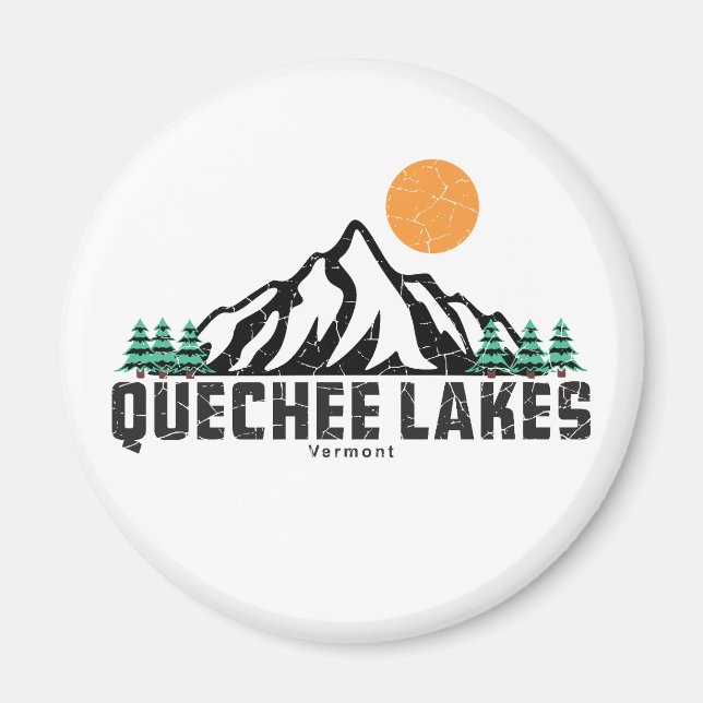 Quechee Sjöar Sunset T-Shirt Magnet (Framsidan)