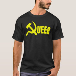 QueCommunist Hammer Sickle LGBTQ DSA Gay Radica T Shirt