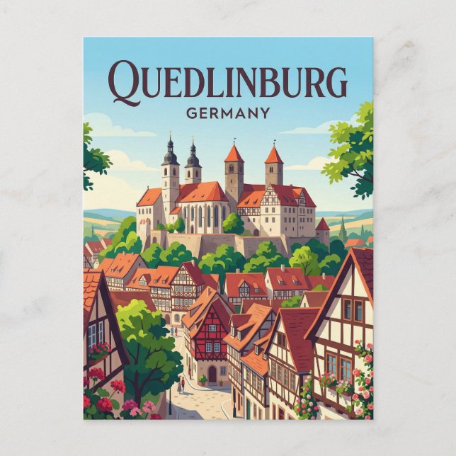 Quedlinburg Tyskland Vykort (Framsida)