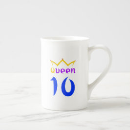 Queen 10 benporslin mugg