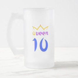 Queen 10 frostat ölglas