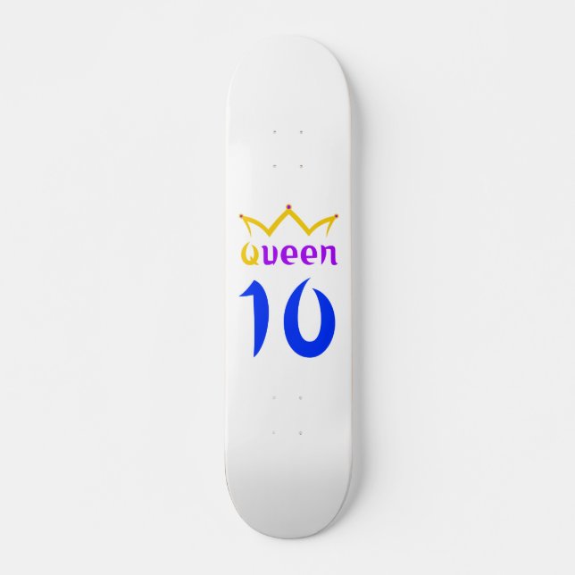 Queen 10 mini skateboard bräda 18,5 cm (Framsida)