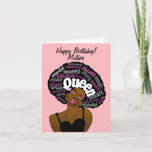 Queen African American Mor Birthday Kort