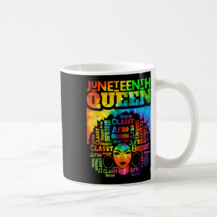 Queen Afro Melanin Black Girl Magic Women Tie Dye Kaffemugg