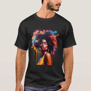 Queen Afro Melanin Dripping Junetelfte Afrikas T Shirt