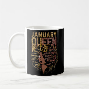 Queen Afro Melanin Girl Pray Birthday Black Histor Kaffemugg