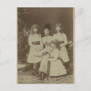Queen Alexandra med sina döttrar #010UK Vykort