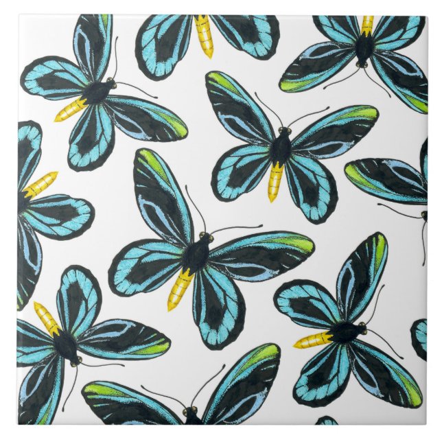 Queen Alexandra's birdwing butterfly mönster Kakelplatta (Framsidan)