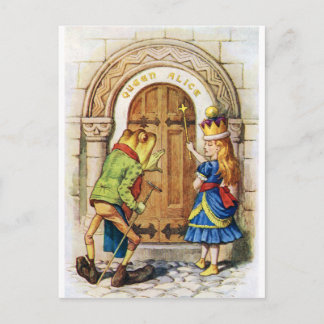 Queen Alice & Frog i Wonderland Vykort