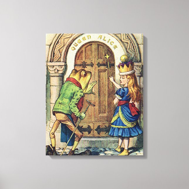 Queen Alice genom det Tittar glaset Canvastryck (Framsida)
