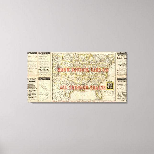 Queen and Crescent Route Canvastryck (Framsida)