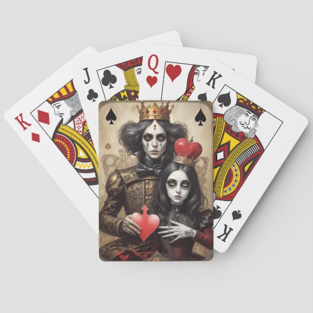 Queen and Kung of Hearts Casinokort (Baksidan)