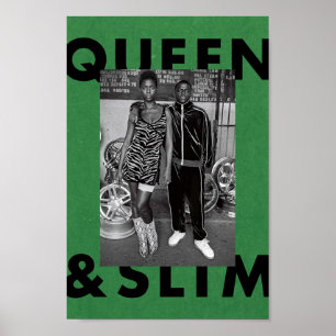 Queen and Slim Grönt Poster