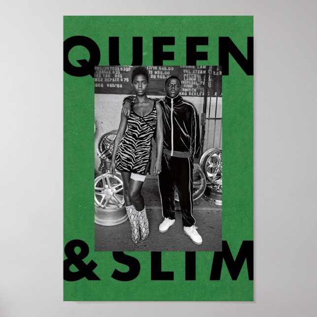 Queen and Slim Grönt Poster (Framsidan)