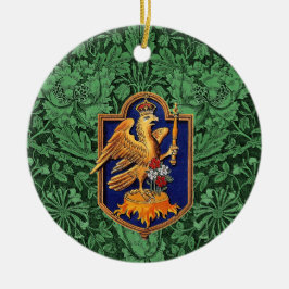 Queen Anne Boleyn Royal Falcon Badge Julgransprydnad Keramik