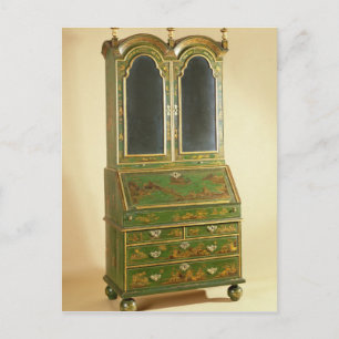 Queen Anne Bureau cabinet med boll foot, 1710 Vykort