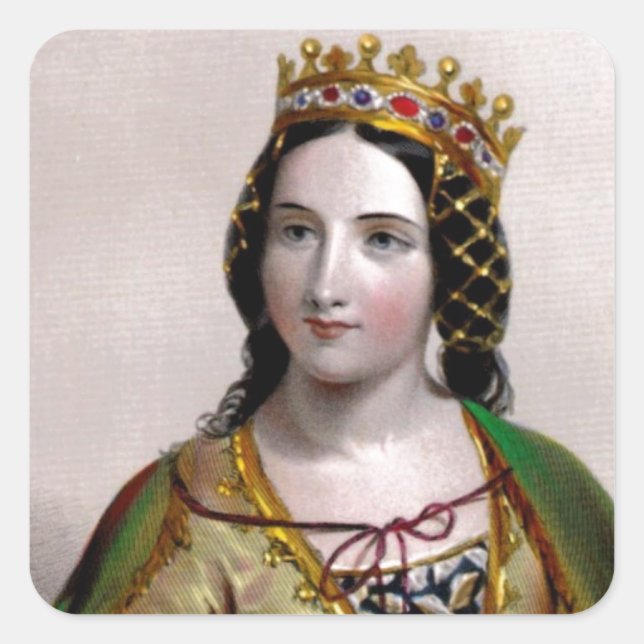 Queen Anne Neville Fyrkantigt Klistermärke (Framsida)