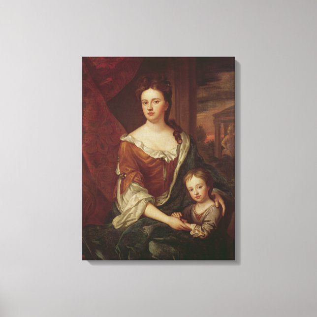 Queen Anne och William, Duke of Gloucester Canvastryck (Framsida)