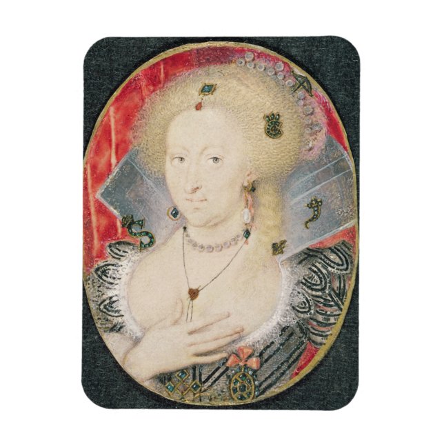 Queen Anne of Danmark, miniature Magnet (Vertikal)