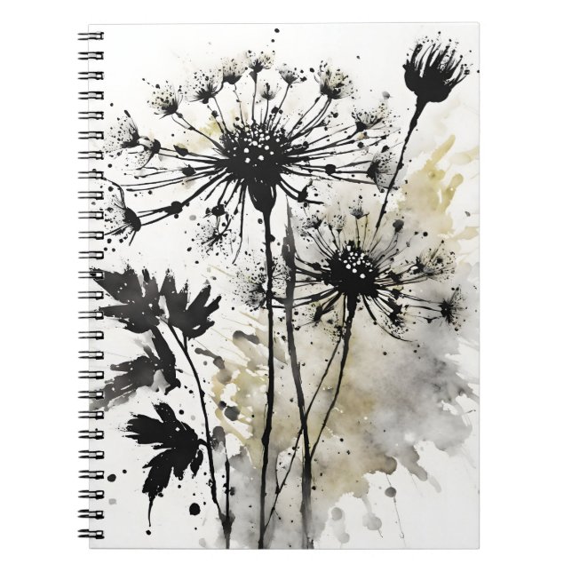 Queen Anne's Lace - Watercolor flowers Anteckningsbok (Framsidan)