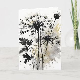 Queen Anne's Lace - Watercolor flowers Kort