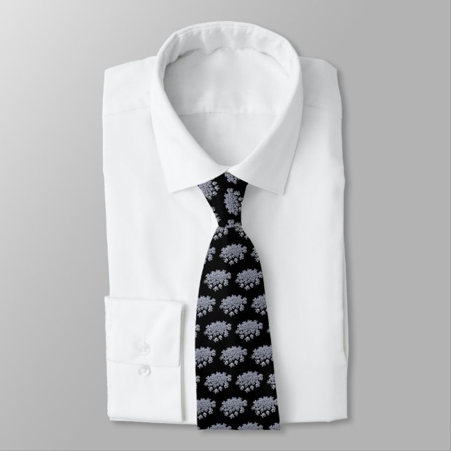 Queen Anne's Snöre Black & White Tie Slips (Bunden)