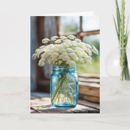 Queen Anne's Snöre Bouquet Sympathy Kort