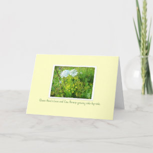 Queen Anne's Snöre & Cow Parsnip Card på Gulten Kort