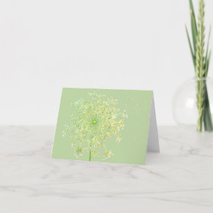 Queen Annes Snöre på Grönt Note Card Kort