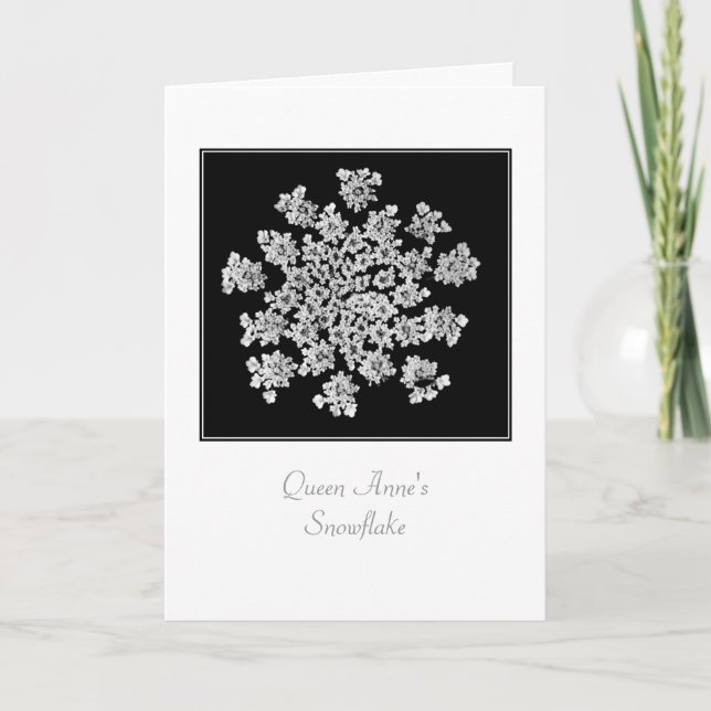 'Queen Anne's Snowflake' Tom Kort Blank Julkort (Framsida)