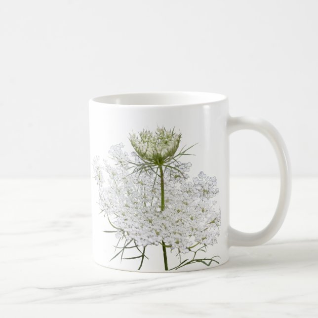 Queen Anns Snöre On White Kaffemugg (Höger)