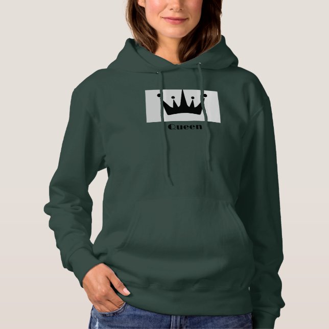 Queen Anpassningsbar Text Krona Image Hoodie Deep  T Shirt (Framsida)