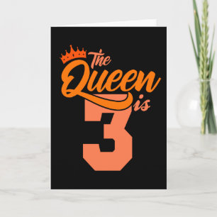 QUEEN ÄR 3 ÅRS ÅRSDUNDflicka Kort